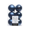 12 Palline Natalizie 60mm Infrangibili Blu Notte