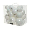 26 Palline Natalizie 100mm Infrangibili Bianco Iride -Forniture Natalizie Negozio 0057095 26 palline natalizie 100mm infrangibili bianco iride