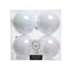 4 Palline Natalizie 100mm Infrangibili Bianco Iride -Forniture Natalizie Negozio 0057113 4 palline natalizie 100mm infrangibili bianco iride