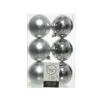 6 Palline Natalizie 80mm Infrangibili Argento -Forniture Natalizie Negozio 0057127 6 palline natalizie 80mm infrangibili argento