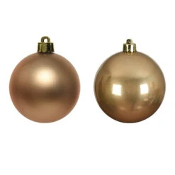 6 Palline Natalizie 80mm Infrangibili Caramello -Forniture Natalizie Negozio 0057131 6 palline natalizie 80mm infrangibili caramello