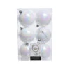 6 Palline Natalizie 80mm Infrangibili Bianco Iride -Forniture Natalizie Negozio 0057133 6 palline natalizie 80mm infrangibili bianco iride