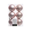 6 Palline Natalizie 80mm Infrangibili Rosa Cipria -Forniture Natalizie Negozio 0057136 6 palline natalizie 80mm infrangibili rosa cipria