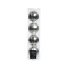 4 Palline Natalizie 100mm In Vetro Argento -Forniture Natalizie Negozio 0057186 4 palline natalizie 100mm in vetro argento