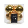 6 Palline Natalizie 80mm In Vetro Oro -Forniture Natalizie Negozio 0057194 6 palline natalizie 80mm in vetro oro