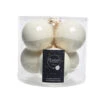 6 Palline Natalizie 80mm In Vetro Crema 1 6 Palline Natalizie 80mm In Vetro Crema -Forniture Natalizie Negozio 0057196 6 palline natalizie 80mm in vetro crema