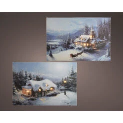 Quadro Natalizio LED 28x38cm 9 Quadro Natalizio LED 28x38cm -Forniture Natalizie Negozio 0057202 quadro natalizio led 28x38cm