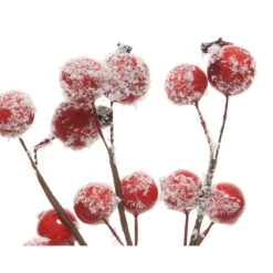 Addobbo Floreale Ramo Decorativo Bacche 15cm Rosso -Forniture Natalizie Negozio 0057315 addobbo floreale ramo decorativo bacche 15cm rosso