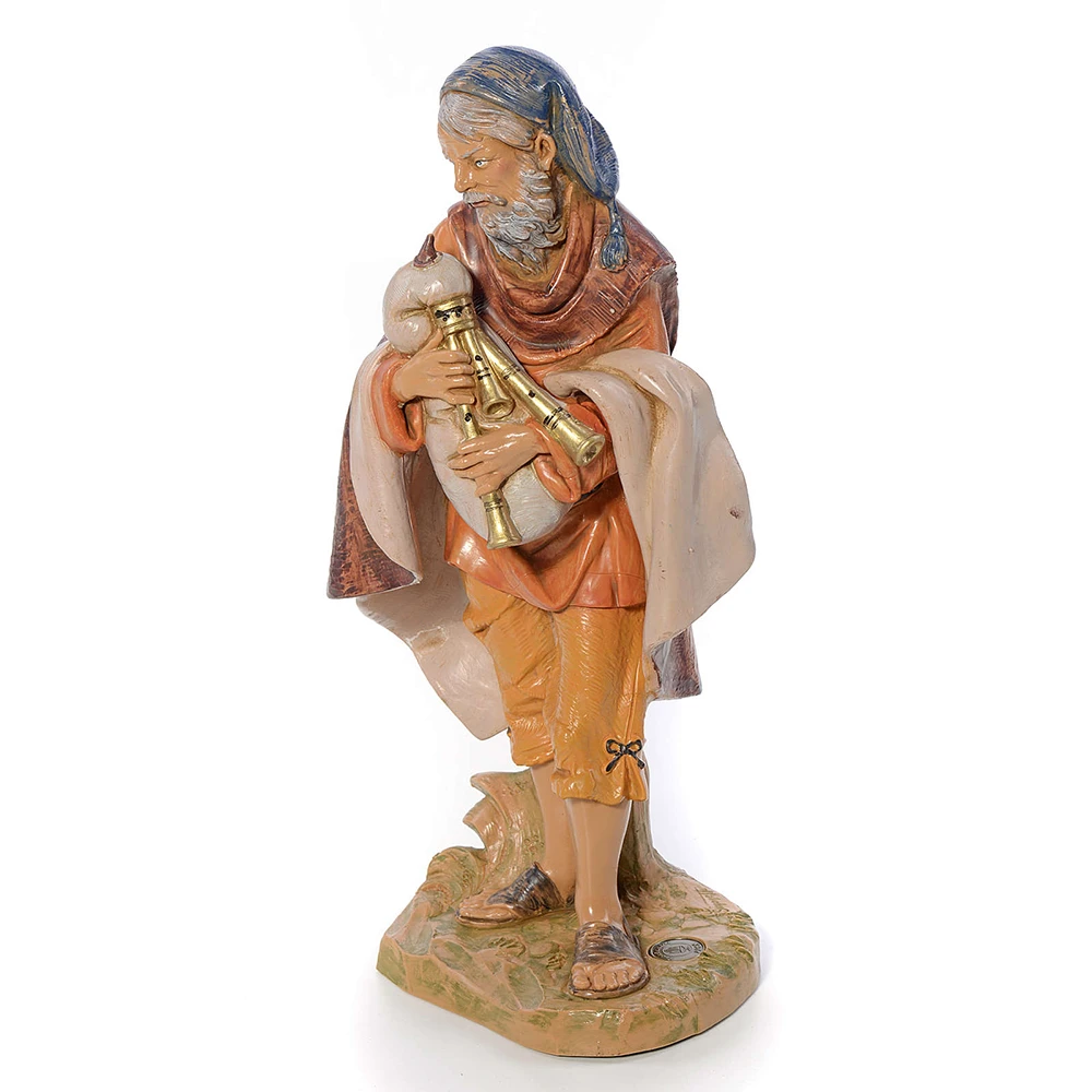 Pastore Con Zampogna Per Presepe 30cm 4 Pastore Con Zampogna Per Presepe 30cm - immagine 2