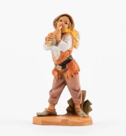Pastore Con Flauto Per Presepe 6,5cm