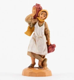Pastorella Con Brocche Per Presepe 6,5cm