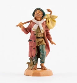 Pastore Con Fardello Per Presepe 6,5cm