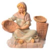 Pastorella Con Ceste Per Presepe 9,5cm -Forniture Natalizie Negozio 0057574 pastorella con ceste per presepe 95cm