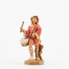 Pastore Con Tamburo Per Presepe 9,5cm -Forniture Natalizie Negozio 0057646 pastore con tamburo per presepe 95cm