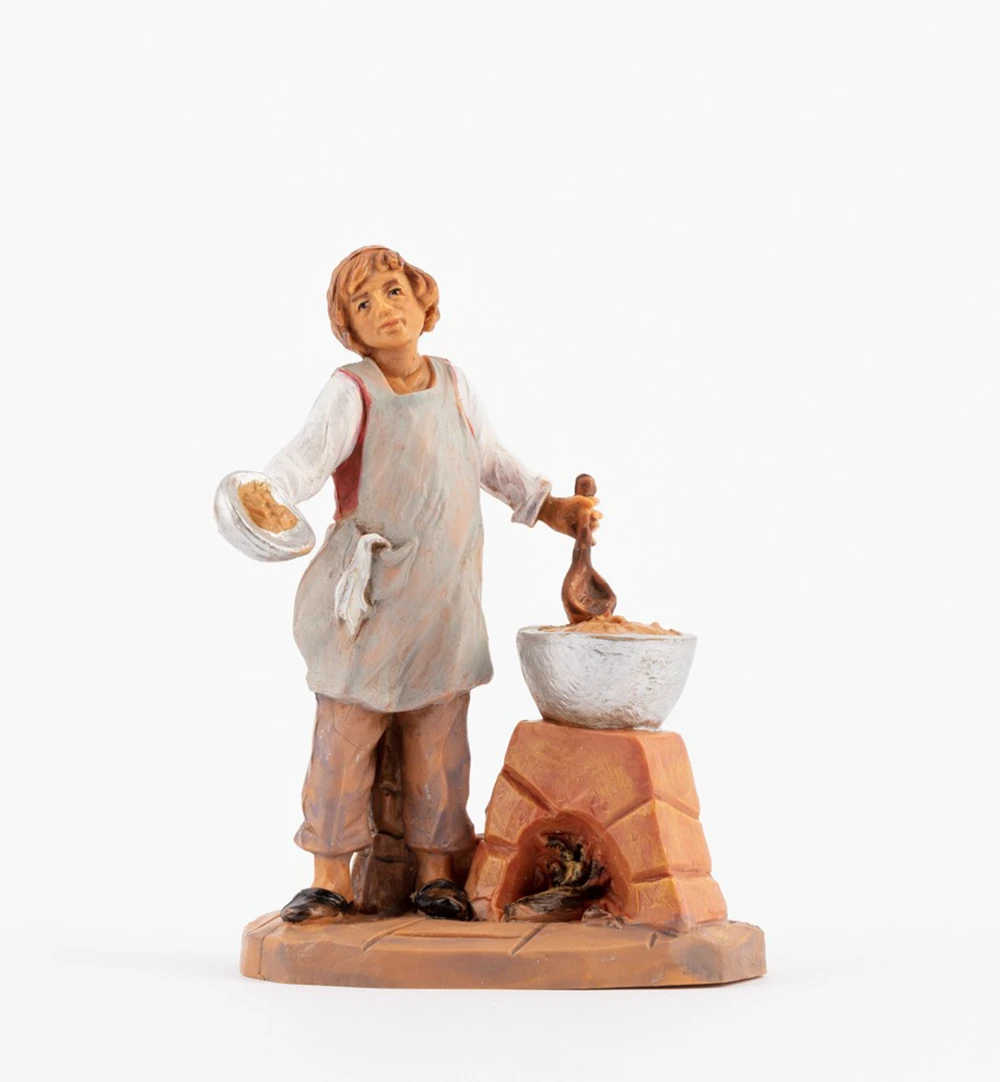 Pastore Cuoco Per Presepe 9,5cm 3 Pastore Cuoco Per Presepe 9,5cm