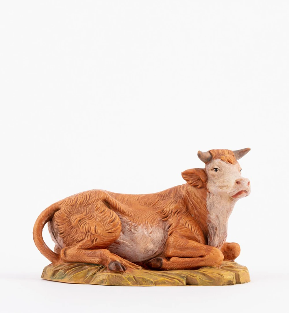 Bue Seduto Per Presepe 12cm 3 Bue Seduto Per Presepe 12cm