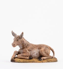 Asino Seduto Per Presepe 12cm
