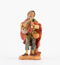 Pastore Con Zampogna Per Presepe 12cm