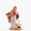 Pastorella Con Oca Per Presepe 12cm 1 Pastorella Con Oca Per Presepe 12cm -Forniture Natalizie Negozio 0057709 pastorella con oca per presepe 12cm