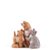 Famiglia Gatti Per Presepe 12cm -Forniture Natalizie Negozio 0057739 famiglia gatti per presepe 12cm