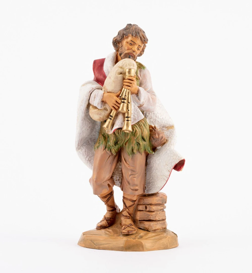 Pastore Con Zampogna Per Presepe 19cm 3 Pastore Con Zampogna Per Presepe 19cm