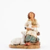 Pastorella Con Pecore Per Presepe 19cm -Forniture Natalizie Negozio 0057776 pastorella con pecore per presepe 19cm