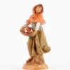 Pastorella Con Frutta Per Presepe 19cm