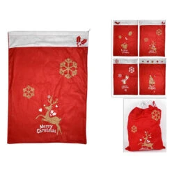 Sacco Natalizio Con Decorazioni 50x70cm