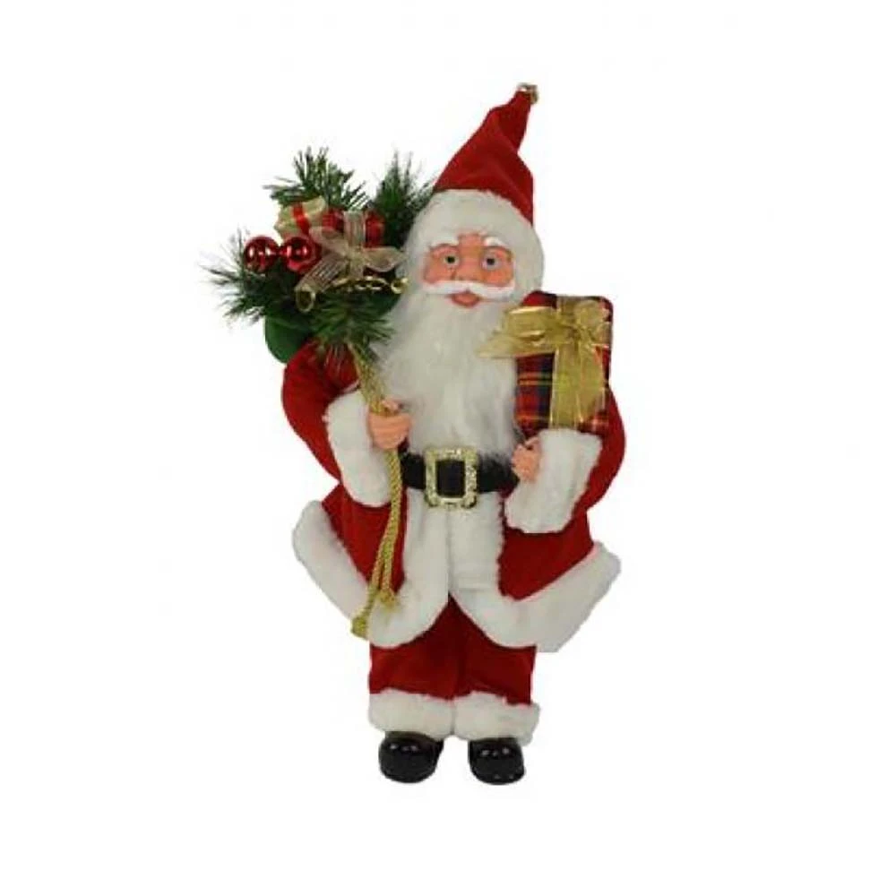 Babbo Natale Con Sacco Doni 40cm 3 Babbo Natale Con Sacco Doni 40cm