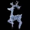 Renna 3D In Acrilico 140 LED Luce Fredda 92 Cm -Forniture Natalizie Negozio 0059263 renna 3d in acrilico 140 led luce fredda 92 cm