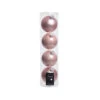4 Palline Natalizie 100mm In Vetro Rosa CIpria -Forniture Natalizie Negozio 0059848 4 palline natalizie 100mm in vetro rosa cipria