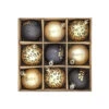 9 Palline Natalizie 60mm Infrangibili Nere E Oro -Forniture Natalizie Negozio 0059928 9 palline natalizie 60mm infrangibili nere e oro