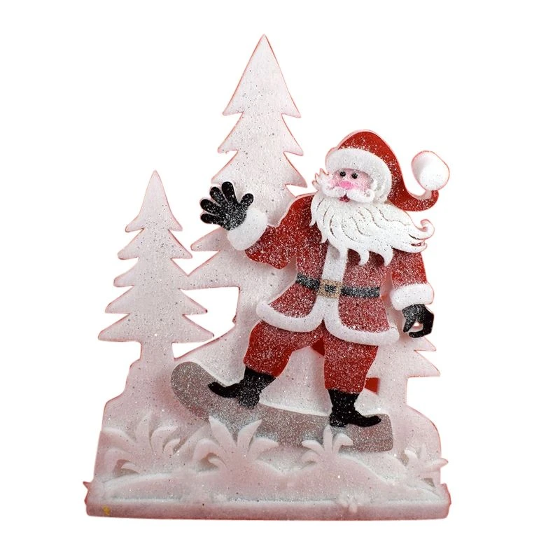 Babbo Natale Con Alberi 65 Cm 3 Babbo Natale Con Alberi 65 Cm