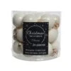 24 Palline Natalizie 25mm In Vetro Crema -Forniture Natalizie Negozio 0074599 24 palline natalizie 25mm in vetro crema
