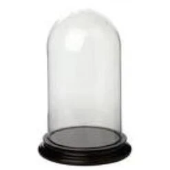 Campana Vetro Con Base Legno 26cm