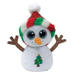 Peluche Beanie Boos Pupazzo Di Neve Natalizio Misty 15cm