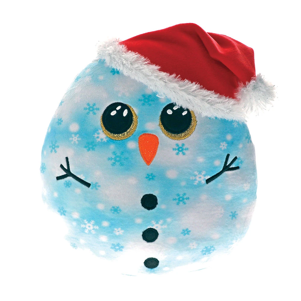 TY Peluche Cuscino Squish A Boos Pupazzo Di Neve Natalizio Fleck 33cm 3 TY Peluche Cuscino Squish A Boos Pupazzo Di Neve Natalizio Fleck 33cm