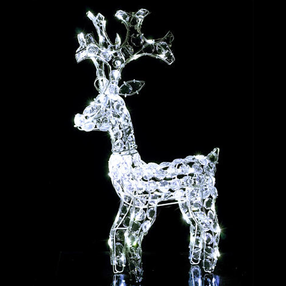 Renna In 3D Luminosa 80 LED Luce Fredda 66 Cm 4 Renna In 3D Luminosa 80 LED Luce Fredda 66 Cm - immagine 2