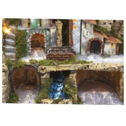 Presepe Con Luci E Cascata Ad Acqua C/ Pompa 60x34x44 Cm -Forniture Natalizie Negozio 0093828 presepe con luci e cascata ad acqua c pompa 60x34x44 cm