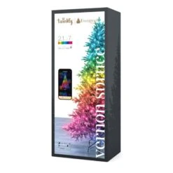 Twinkly Albero Pre-Illuminato Vernon Spruce 390 LED , 2,1 Metri, Controllabile Via App