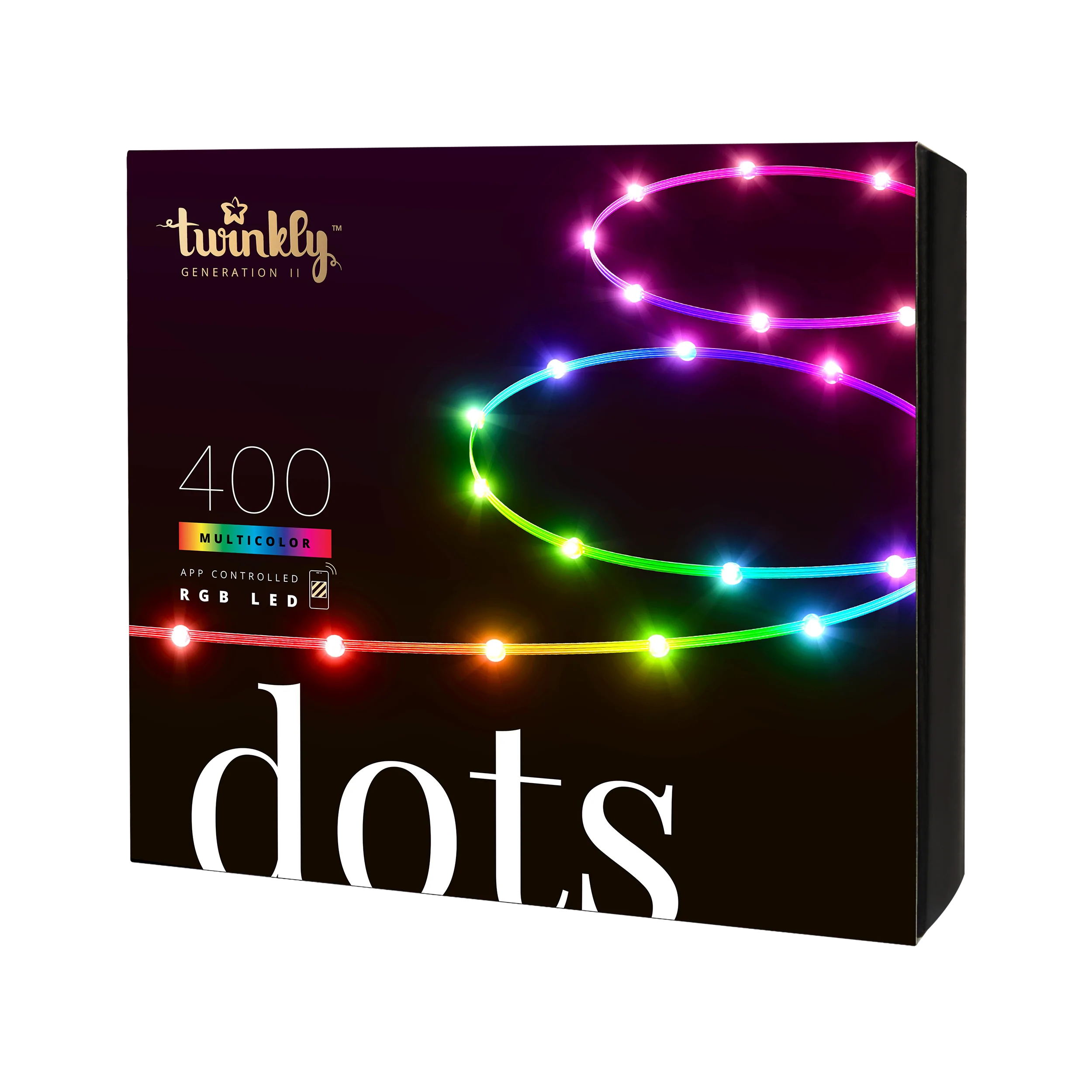 Twinkly 400 Dots Luci LED Multicolore Intelligenti 20 Metri - Cavo Trasparente 4 Twinkly 400 Dots Luci LED Multicolore Intelligenti 20 Metri - Cavo Trasparente - immagine 2