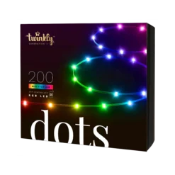 Twinkly 200 Dots Luci LED Multicolore Intelligenti 10 Metri - Cavo Nero -Forniture Natalizie Negozio 0095787 twinkly 200 dots luci led multicolore intelligenti 10 metri cavo nero