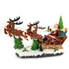 Slitta Di Babbo Natale Con Renne Luci Suoni E Movimenti -Forniture Natalizie Negozio 0095865 slitta di babbo natale con renne luci suoni e movimenti