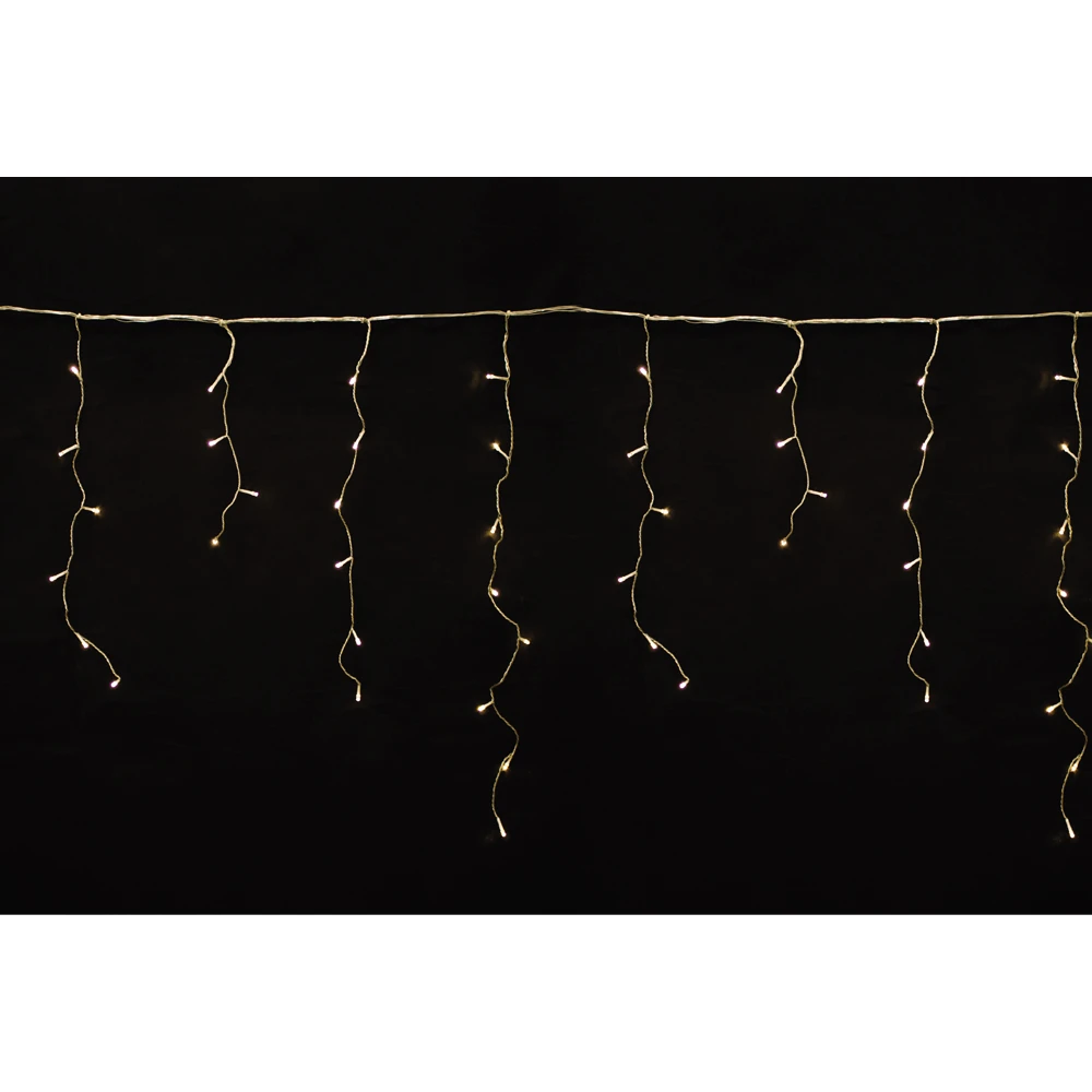 Prequ Tenda Luminosa Stalattiti, 72 Led, 2,2 Metri, Luce Calda 4 Prequ Tenda Luminosa Stalattiti, 72 Led, 2,2 Metri, Luce Calda - immagine 2