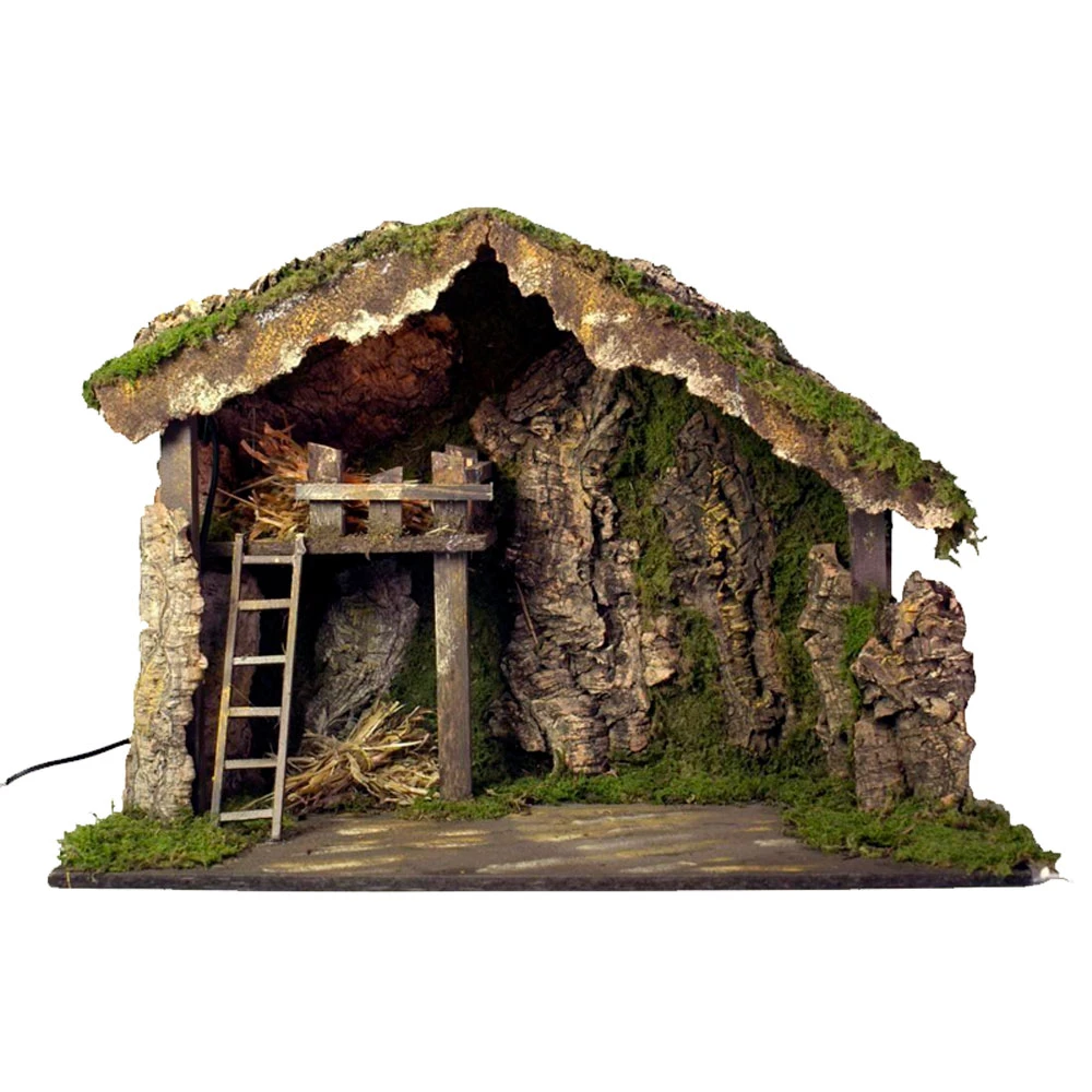 Capanna Presepe Con Luce 60x34x43 Cm 3 Capanna Presepe Con Luce 60x34x43 Cm