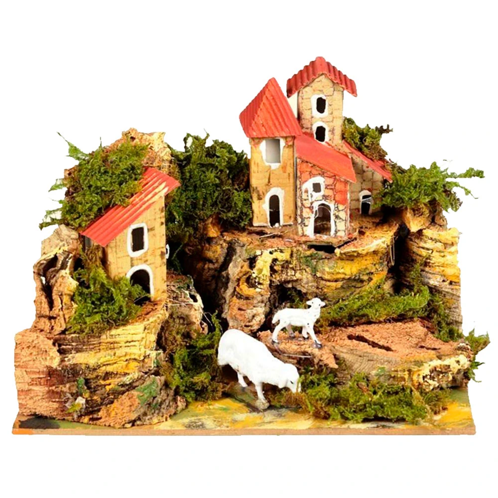 Piccolo Borgo Su Roccia Presepe 20x14x13 Cm 3 Piccolo Borgo Su Roccia Presepe 20x14x13 Cm