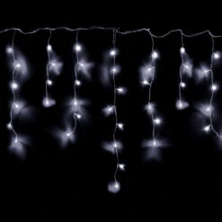 Prequ Tenda Luminosa Stalattiti, 72 Led, 2,2 Metri, Luce Fredda