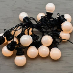 Prequ Catena Luminosa 20 Sfere Opache. 80 Led Bianco Caldo, Luce Fissa, Prolungabile, IP44 -Forniture Natalizie Negozio 0096219 prequ catena luminosa 20 sfere opache 80 led bianco caldo luce fissa prolungabile ip44