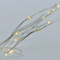 Prequ Catena Di Luci 180 Nanoled Bianco Caldo, 9 M A Batterie, Giochi Luce, Memory Controller, Timer, IP44