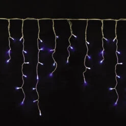 Prequ Tenda Luminosa, 180 Mega Led, 3,6 Metri, Luce Bianco Freddo E Blu, Giochi Luce, Memory Controller, Prolungabile, Cavo Bianco